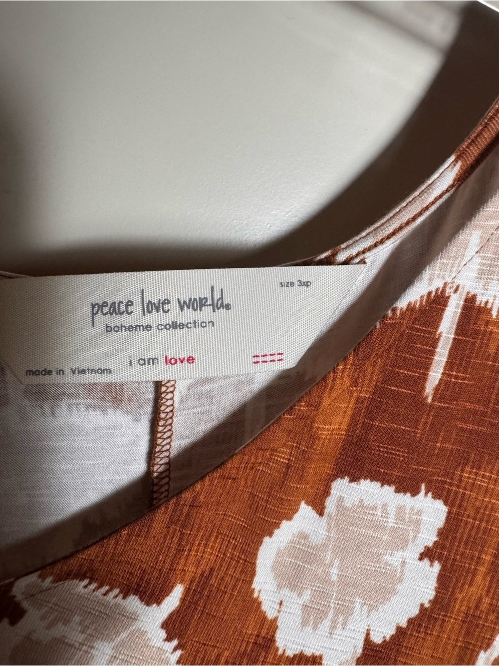 Peace Love World Women's Dress  bohemme collection 3XP - Picture 4 of 6